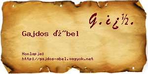 Gajdos Ábel névjegykártya