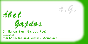 abel gajdos business card