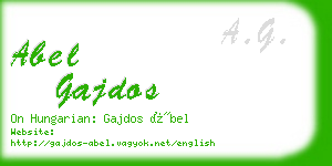 abel gajdos business card
